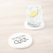 Mustaches Cool Glasses Zandsteen Onderzetter (Zijkant)