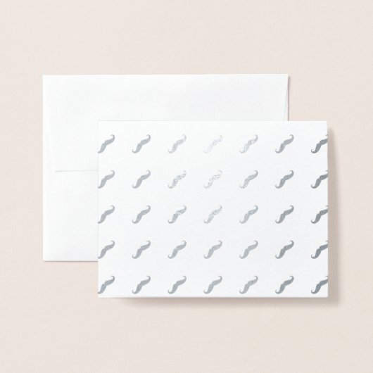 Mustaches Folie Kaarten (Voorkant met envelop)