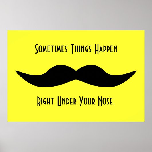 Mustaches gebeuren poster (Voorkant)
