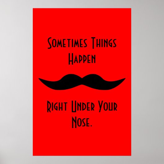 Mustaches gebeuren poster (Voorkant)