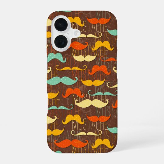 Mustaches iPhone 16 Hoesje (Achterkant)