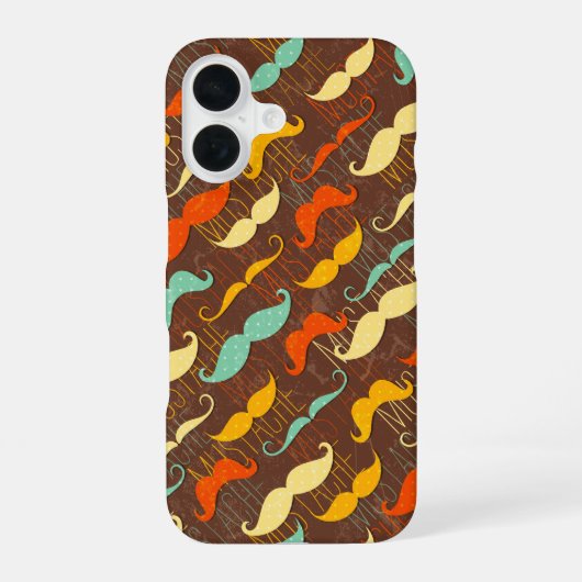 Mustaches iPhone 16 Hoesje (Achterkant)