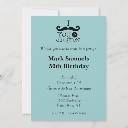 Mustaches Kaart (Achterkant)