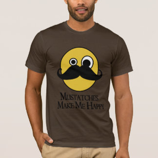 Mustaches maken me gelukkig t-shirt