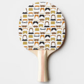 Mustaches Ping Pong Paddle Tafeltennisbatje (Achterkant)