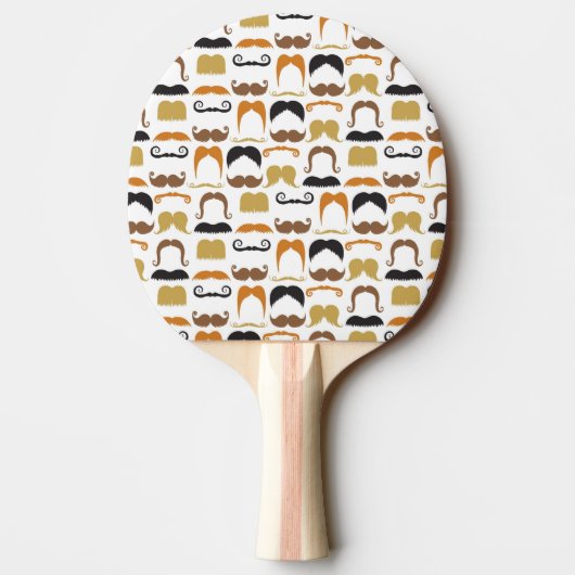 Mustaches Ping Pong Paddle Tafeltennisbatje (Achterkant)