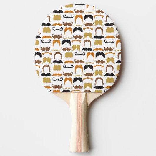 Mustaches Ping Pong Paddle Tafeltennisbatje (Voorkant)