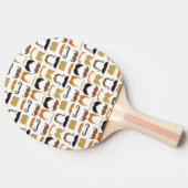 Mustaches Ping Pong Paddle Tafeltennisbatje (Zijkant)