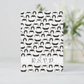 Mustaches R.S.V.P. RSVP Kaartje (Staand voorkant)