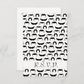 Mustaches R.S.V.P. RSVP Kaartje (Voorkant / Achterkant)