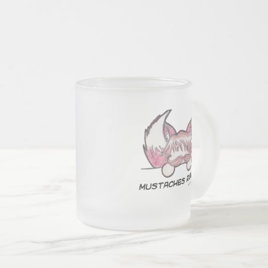 Mustaches Rule Bevrieste Mok (Voorkant rechts)