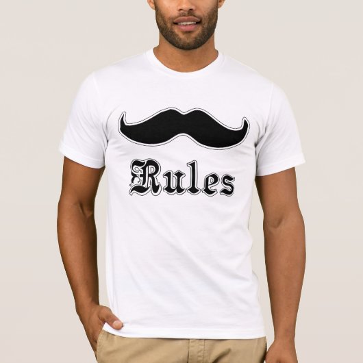 Mustaches Rules T-shirt (Voorkant)