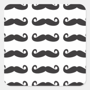 Mustaches Vierkante Sticker