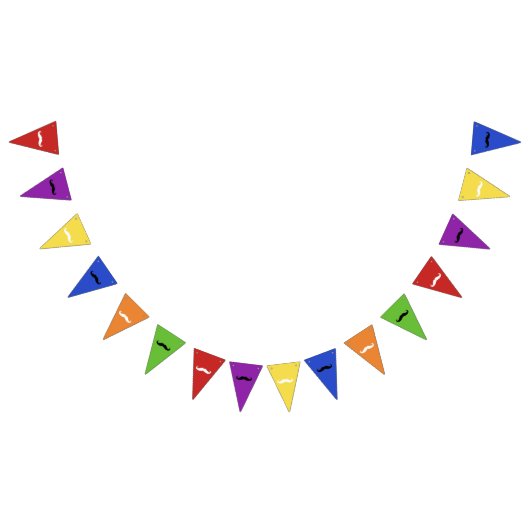 Mustaches Vlaggetjes (Alle)