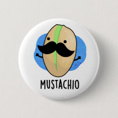 Mustachio Funny Pistachio Mustache Pun Ronde Button 5,7 Cm (Voorkant)