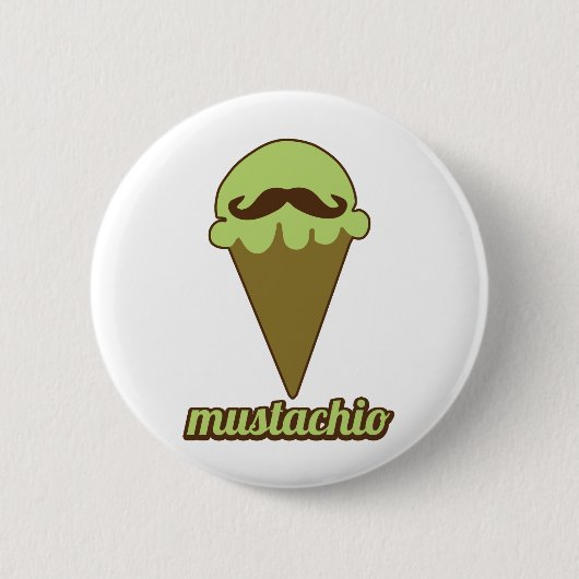 Mustachio Ronde Button 5,7 Cm (Voorkant)