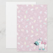 Mustachio Unicornio Briefpapier (Voorkant / Achterkant)