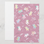 Mustachio Unicornio Briefpapier (Voorkant / Achterkant)