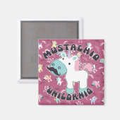 Mustachio Unicornio! Magneet (Voorkant / Achterkant)