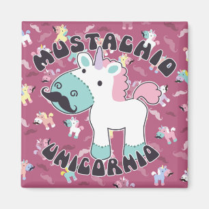 Mustachio Unicornio! Magneet