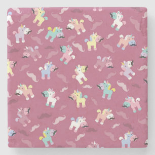 Mustachio Unicornio Stenen Onderzetter
