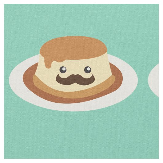 Mustachioed Flan Stof (Close Up)