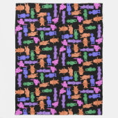 Mustachioed Men All-Over Print Fleece Deken (Voorkant)