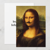 Mustachioed Mona Lisa Kaart (Voorkant / Achterkant)