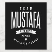 Mustafa Gepersonaliseerde naam Birthday Gift Wijn Etiket (Enkel label)