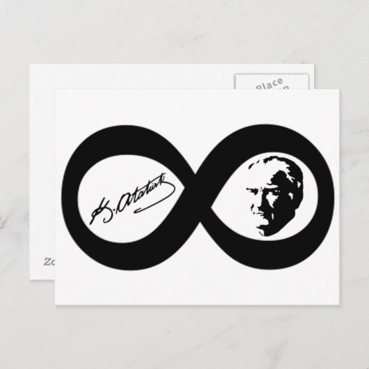 Mustafa Kemal Ataturk Briefkaart (Voorkant / Achterkant)