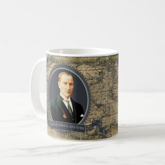 Mustafa Kemal Ataturk Historische Mok (Voorkant links)