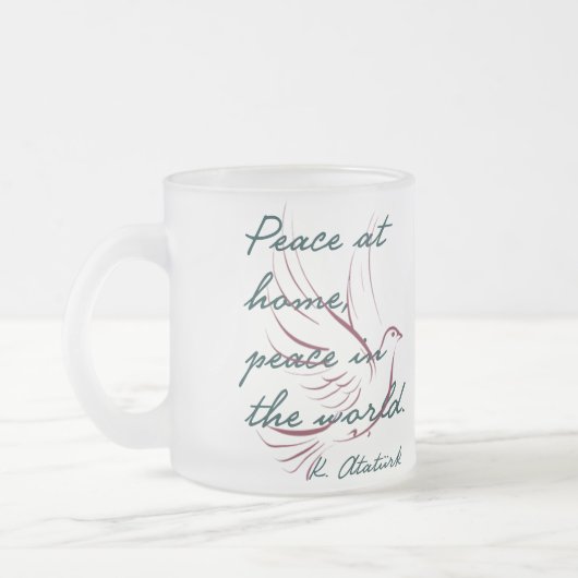 Mustafa Kemal Ataturk Matglas Koffiemok (Links)