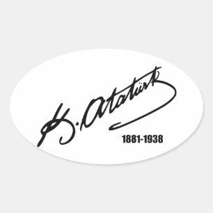 Mustafa Kemal Ataturk Ovale Sticker
