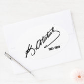 Mustafa Kemal Ataturk Ovale Sticker (Envelop)