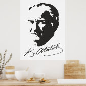 Mustafa Kemal Atatürk Poster (Keuken)