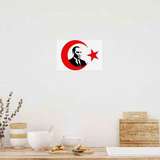 Mustafa Kemal Ataturk Poster (Keuken)