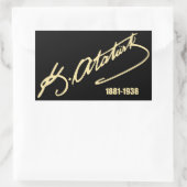 Mustafa Kemal Ataturk Rechthoekige Sticker (Tas)