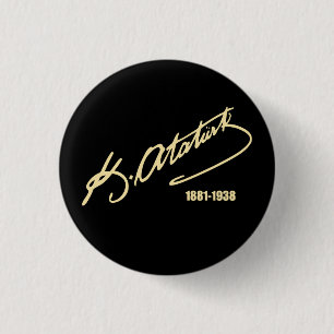 Mustafa Kemal Ataturk Ronde Button 3,2 Cm