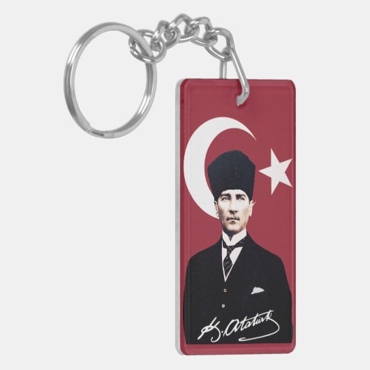 Mustafa Kemal Atatürk Sleutelhanger (Voorkant Links)