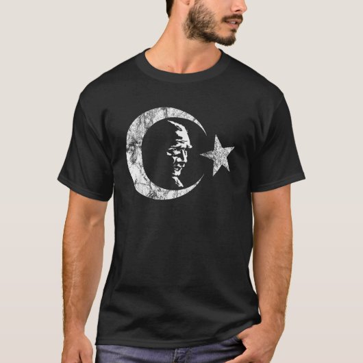 Mustafa Kemal Ataturk Turkse vlag Turkije T-shirt (Voorkant)