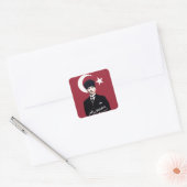 Mustafa Kemal Atatürk Vierkante Sticker (Envelop)