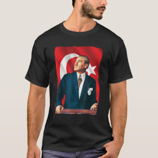 Mustafa Kemal Attark en Turkse vlag T-shirt