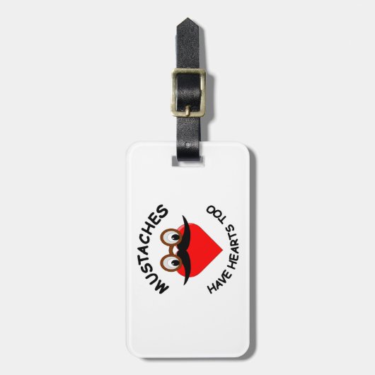 Mustakels hebben ook hart bagagelabel (Voorkant verticaal)