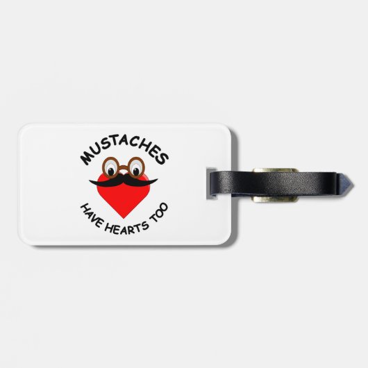 Mustakels hebben ook hart bagagelabel (Achterkant horizontaal)