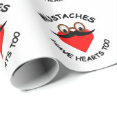 Mustakels hebben ook hart cadeaupapier (Rol Hoek)