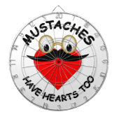 Mustakels hebben ook hart dartbord (Voorkant)