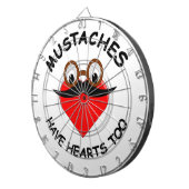 Mustakels hebben ook hart dartbord (Voorkant Rechts)