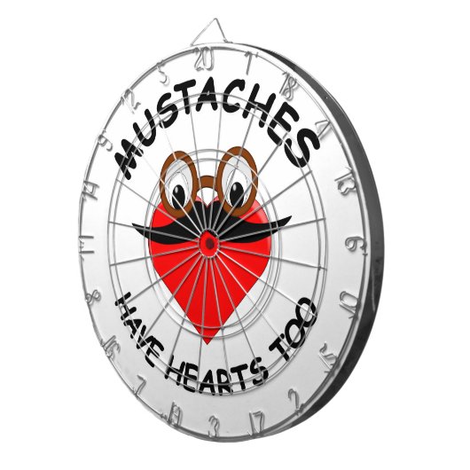 Mustakels hebben ook hart dartbord (Voorkant Rechts)