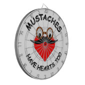 Mustakels hebben ook hart dartbord (Voorkant Links)