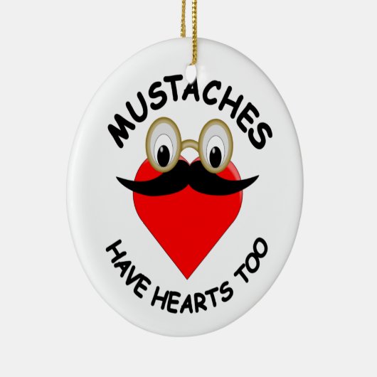 Mustakels hebben ook hart keramisch ornament (Rechts)